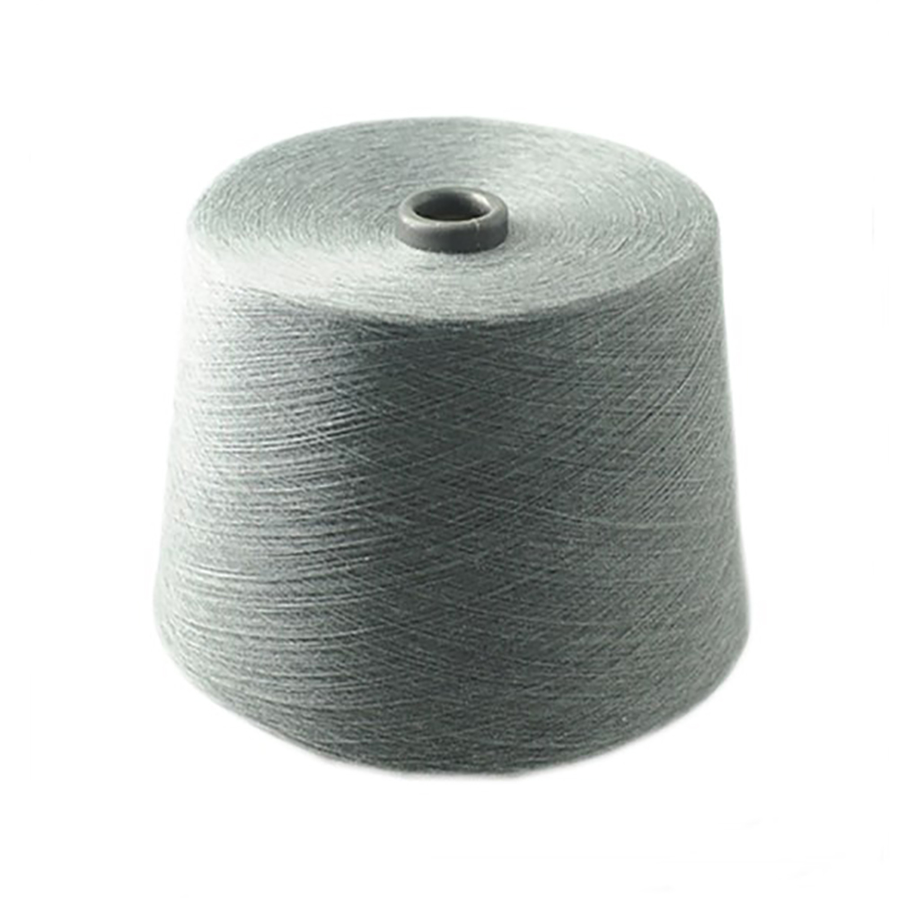 Polyester melanj / siyah bükülmüş iplik
